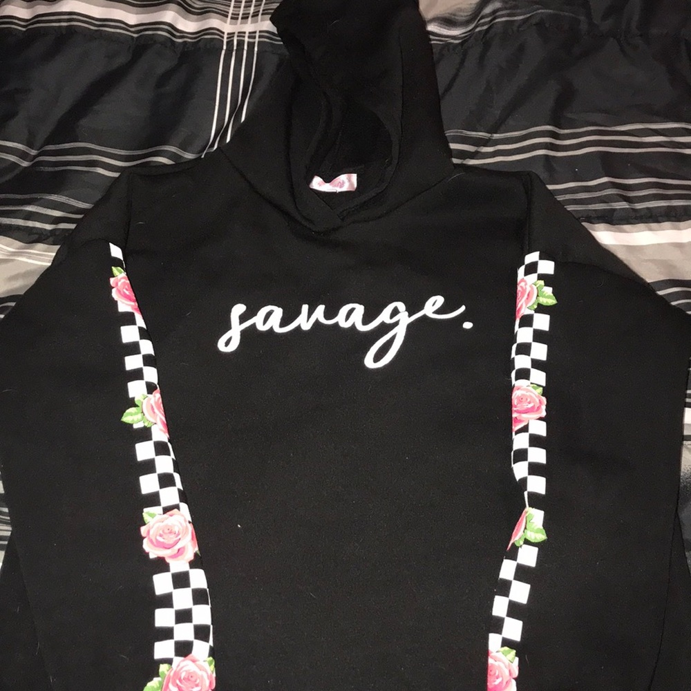 Savage crop hoodie